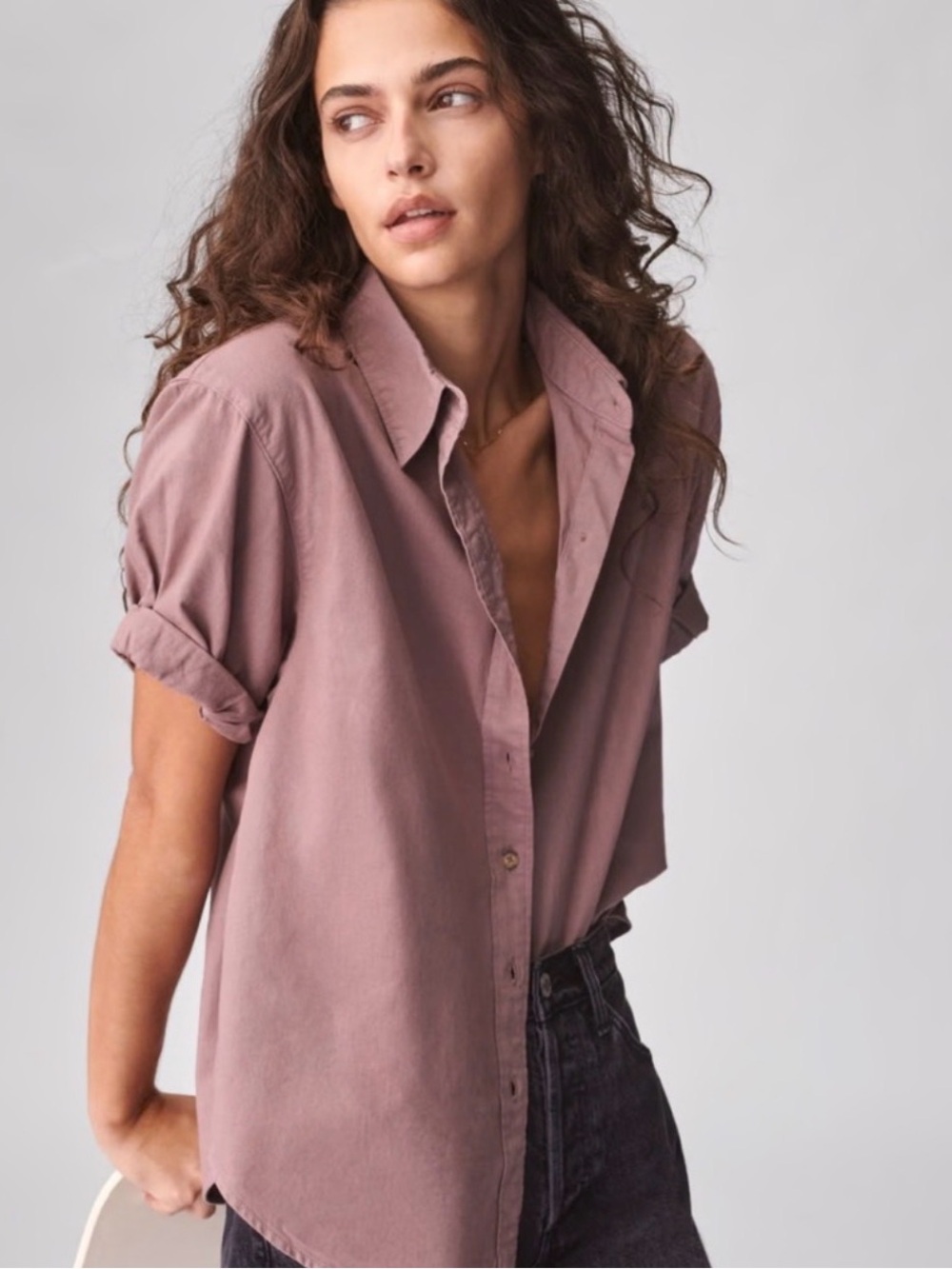 Denim Forum Jane Button-Down Shirt - size L